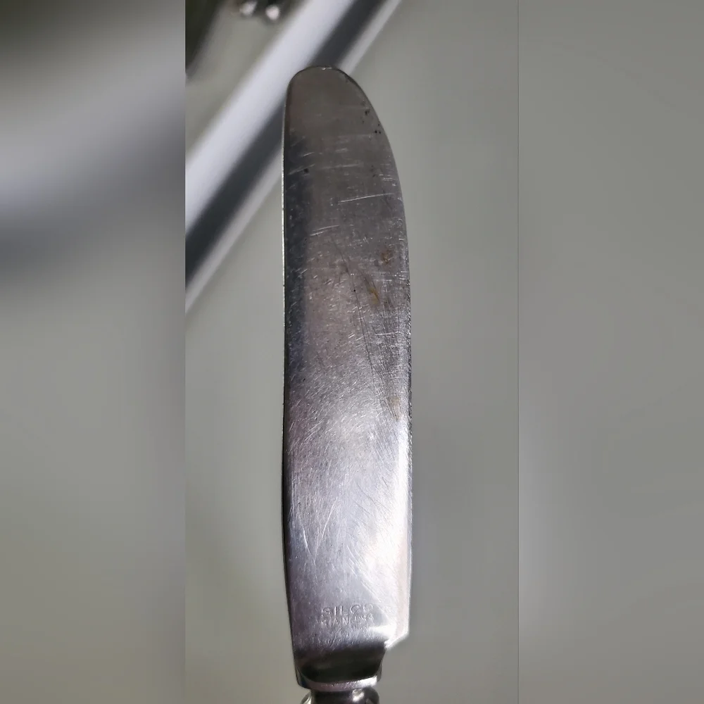 US Army Mess Hall Butter Knife Silco‎ Stainless Steel WWII WW2 Utensil